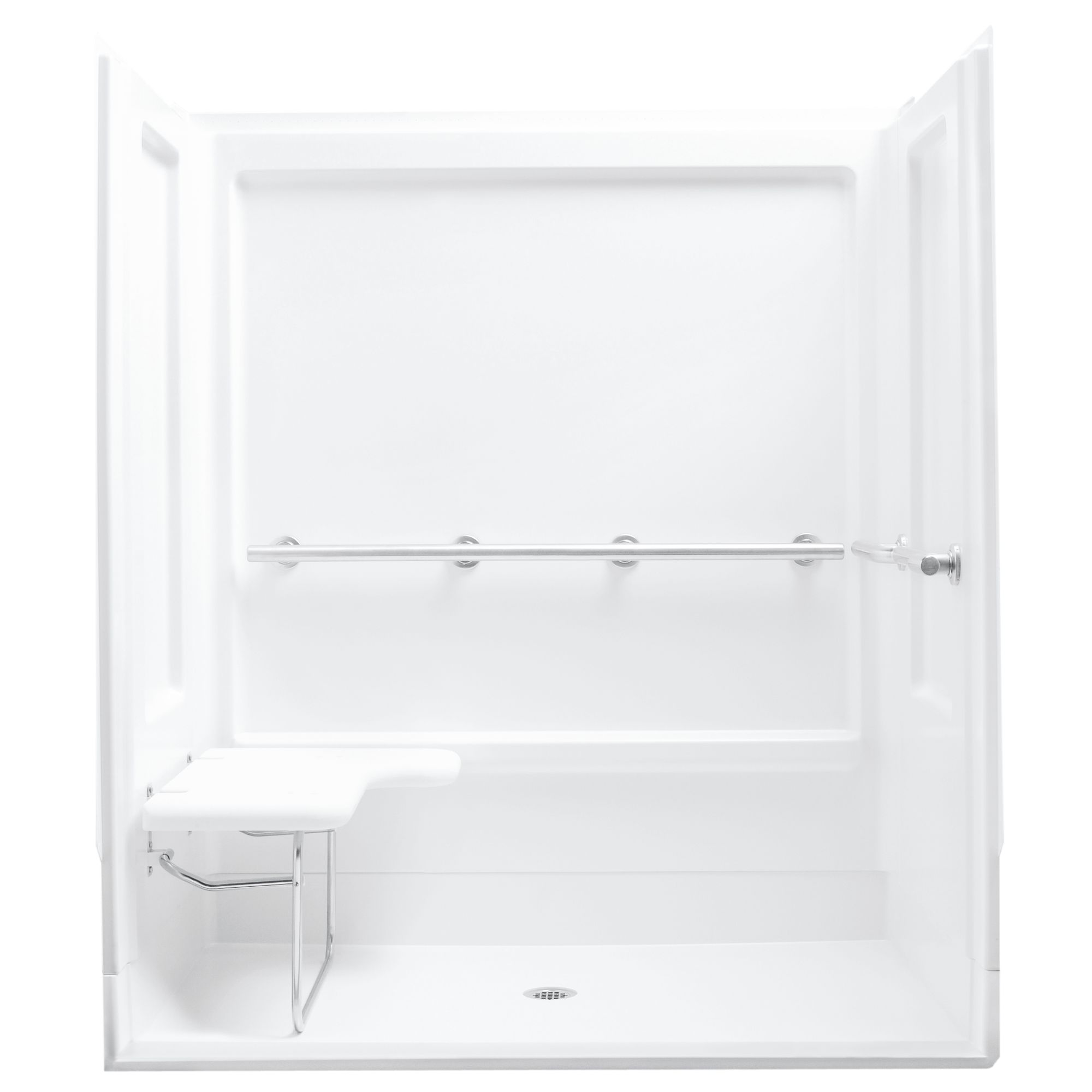 Sterling shower with seat clearance
