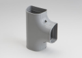 Rectorseal 84255 Fortress LT-92-G 3-1/2 inch PVC Lineset Cover Tee - Gray