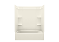 Sterling 71370110-96 60 inch x 30-1/8 inch x 73 inch Ensemble Medley Series Tub and Shower with Left-Hand Drain - Biscuit