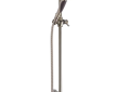 DELTA® 57021-SS Premium Hand Shower, Victorian®, 3 Shower Head, 2 gpm, 60 to 82 in L Hose, 1/2-14 Male NPSM Connection, Stainless Steel, Import