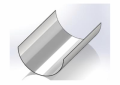 Empire 167G0400 Pipe Covering Protection Shield, #4 Shield, Carbon Steel, Electro-Galvanized, Domestic