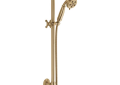 DELTA® 51308-CZ Hand Shower, 3 in Dia 3 Shower Head, 2 gpm Flow Rate, 60 to 82 in L Hose, 1/2 in Connection, Champagne Bronze, Import