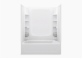 Sterling 71470110-0 STORE+(R) 60" x 30" Vikrell(R) Bath/Shower, Left Drain - White