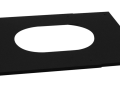 Hart and Cooley 6TLCACP 6" All Fuel Vent Adjustable Ceiling Plate - Matte Black