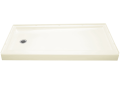 Sterling 72171110-96 60 inch x 30 inch x 4 inch Ensemble Series Shower Base with Left-Hand Drain - Biscuit