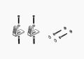 Kohler K-1081365-0 Floor Mounting Assembly Kit - White