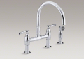 Kohler 6131-4-CP Deck-Mount Kitchen Faucet