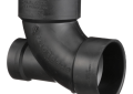 3 X 2 Inch ABS DWV 90 Degree Elbow with Low Heel Inlet