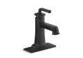 Kohler® 27400-4K-BL 27400-4 K Riff Bathroom Sink Faucet, 1.0 gpm Flow Rate, 4-1/4 in H Spout, 1 Handles, Clicker Drain, 1 Faucet Holes, Matte Black