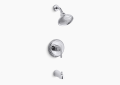 Kohler K-TS395-4S-CP Devonshire Rite-Temp Bath and Shower Valve Trim - Polished Chrome