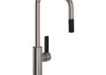 Rohl TR56D1LBSTN Tuario Pulldown Faucet - U Spout - Satin Nickel with Matte Black Accents