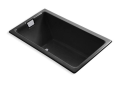 Kohler® 855-7 Tea-for-Two® Bathtub, Soaking, Rectangular Shape, 66 in L x 36 in W, End Drain, Enamel Coated/Black