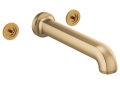 Brizo® T70406-GLLHP Kintsu™ Tub Filler, 9.3 gpm at 60 psi Flow Rate, 8 in Center, Luxe Gold, 2 Handles, Import