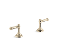 Kohler® T98071-4-AF T98071-4 Artifacts® Deck Mount Bath Sink Faucet Handle, Metal, Vibrant French Gold