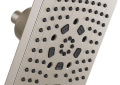 Brizo® 87406-NK-2.5 Essential™ Shower Series Kintsu™ Multi-Function Shower Head, 2.5 gpm Max Flow, 5 Sprays, Wall Mount, 7 in L x 7-3/16 in W x 4-5/8 in H Head, Import