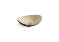 Kallista P74108-BLK-TSB Myam(TM) Vessel, Matte Black - Satin Bronze