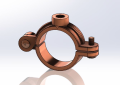 Empire Industries 41HCT0100 1 inch Copper Epoxy Coated Split Ring Hanger - Uses 3/8 inch Threaded Rod