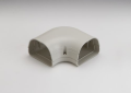 Rectorseal 84031 Fortress LK-92-I 3-1/2 inch PVC Lineset Cover Flat 90 Degree Elbow - Ivory