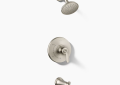 Kohler K-TS27381-4G-BN Bellera Rite-Temp Bath and Shower Trim Kit - Vibrant Brushed Nickel