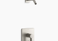 Kohler K-TLS23503-4-BN Parallel(R) Rite-Temp(R) Shower Trim Kit, without Showerhead - Vibrant Brushed Nickel