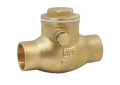 Red and White 247AB-1-1/2 Lead Free Brass 1-1/2 inch Sweat x 1-1/2 inch Sweat Horizontal Swing Check Valve