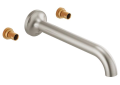 Brizo® T70475-BNLHP Odin® Wall Mount Tub Filler, 9.3 gpm Flow Rate, 7-7/8 in Center, Brushed Nickel, 2 Handles, Import, Commercial/Residential