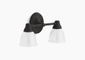 Kohler K-11366-BLL Forte(R) Two-Light Sconce - Matte Black