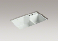 Kohler 6411-2-FF Undercounter Double Offset Basin Kitchen Sink