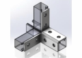 Empire 9072WFZ Double Corner Connection, 8 Holes, 3-7/8 in L