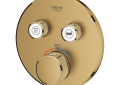 GROHE 29137GN0 29137_0 SmartControl Thermostatic Trim With Control Module, 7.7 gpm Valve, Brushed Cool Sunrise