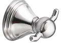 Moen® DN8403CH Robe Hook, Preston™, 2 Hooks, 2-1/2 in OAW x 2.37 in OAD x 2-1/4 in OAH, Zinc Alloy, Import