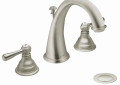 Moen T6125BN Kingsley Two Handle Widespread Bathroom Faucet - Brushed Nickel