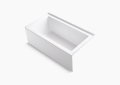 Kohler K-1957-RA-0 60 inch x 32 inch Underscore Alcove Bath with Intergral Apron, Integral Flange and Right-hand Drain - White