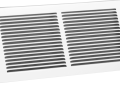 Hart and Cooley 658-308-W 30" x 8" Steel Baseboard Return Air Grille - White