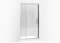 Kohler K-705820-L-SH 76 inch x 42 inch Lattis Pivot Shower Door with 3/8 inch Thick Crystal Clear Glass - Bright Silver