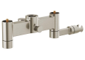 Brizo® T70310-NKLHP Kintsu™ Tub Filler Body Assembly, 12 gpm at 60 psi Flow Rate, 8 in Center, Luxe Nickel, 2 Handles, Import