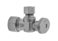 Jaclo® 621-8-ORB 621 Quarter Turn Supply Valve, 5/8 x 3/8 in Nominal, OD x OD Compression End Style, Brass Body, Oil-Rubbed Bronze