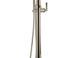 Brizo® T70161-PN Free Standing Tub Filler Trim, Rook™, 2 gpm Flow Rate, Polished Nickel, 1 Handles, Domestic