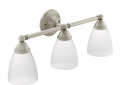 Moen® YB2263BN 3-Globe Bath Light, Brantford™, 120 VAC, Brushed Nickel, Import