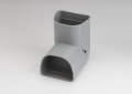 Rectorseal 84242 Fortress LCI-92-G 3-1/2 inch PVC Lineset Cover Vertical Inside 90 Degree Elbow - Gray