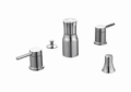 Moen® T5191 Bidet Faucet, Align™, 1.5 gpm, 8 to 16 in Center, Polished Chrome, 2 Handles, Pop-Up Drain, Domestic