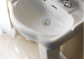 Barclay 3-871WH Stanford 460 White Pedestal Lavatory Sink, 1 Hole