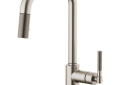 Brizo® 63053LF-SS Litze™ Pull-Down Kitchen Faucet, 1.8 gpm Flow Rate, Stainless Steel, 1 Handles, 1 Faucet Holes, Function: Traditional, Domestic