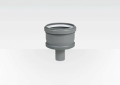 Centrotherm Eco Systems InnoFlue® ISTCD08 Single Wall Tee Cap With Drain, Polypropylene, Fits Duct Size: 8 in, 8.8 in W x 8.9 in H Cap, Domestic