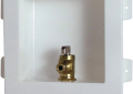 Viega 98000 PureFlow 1/2 inch Press Ice Maker Outlet Box with Lead Free Brass 1/4 Turn Valve