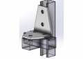Empire 9038CAZ 3-Way Shelf Gusset Angle, 5 Holes, 3-1/2 in W x 1/4 in THK