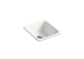 Kohler® 6584-FF Kitchen Sink, Sea Salt™, Rectangular Shape, 14 in L x 16 in W Bowl x 7-1/2 in D Bowl, 17 in L x 18-3/4 in W x 8-1/4 in H, Top Mounting, Enameled Cast Iron