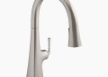 Kohler K-22068-VS Graze(R) Touchless Pull-Down Kitchen Sink Faucet with Three-Function Sprayhead - Vibrant Stainless