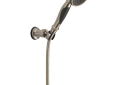 Brizo® 55021-SS Premium Wall Mount Hand Shower, 3 in Dia 3 Shower Head, 2 gpm Flow Rate, 60 to 82 in L Hose, 1/2 in Connection, Stainless Steel, Import