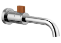 Brizo® T65735LF-PCTK Lavatory Faucet Trim, Litze™, 1.5 gpm, Polished Chrome/Teak Wood, 1 Handles, Function: Traditional, Commercial